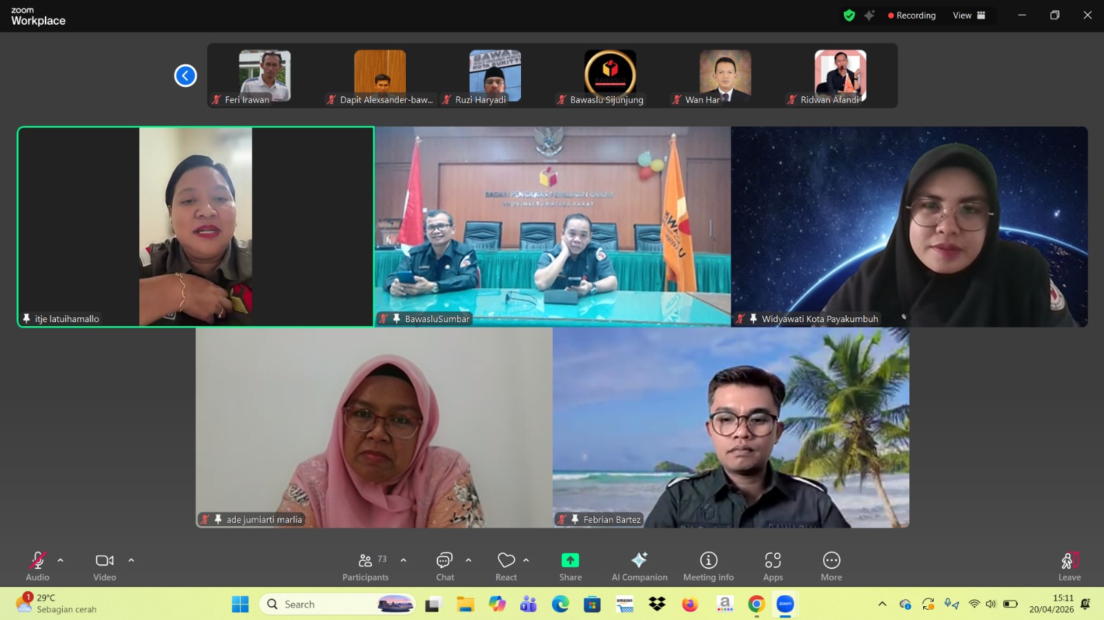 Bawaslu Kota Payakumbuh menyelenggarakan kegiatan SEPAKAT (SENIN PENGAWAS  BERKOMITMAN DAN BERMATABAT )