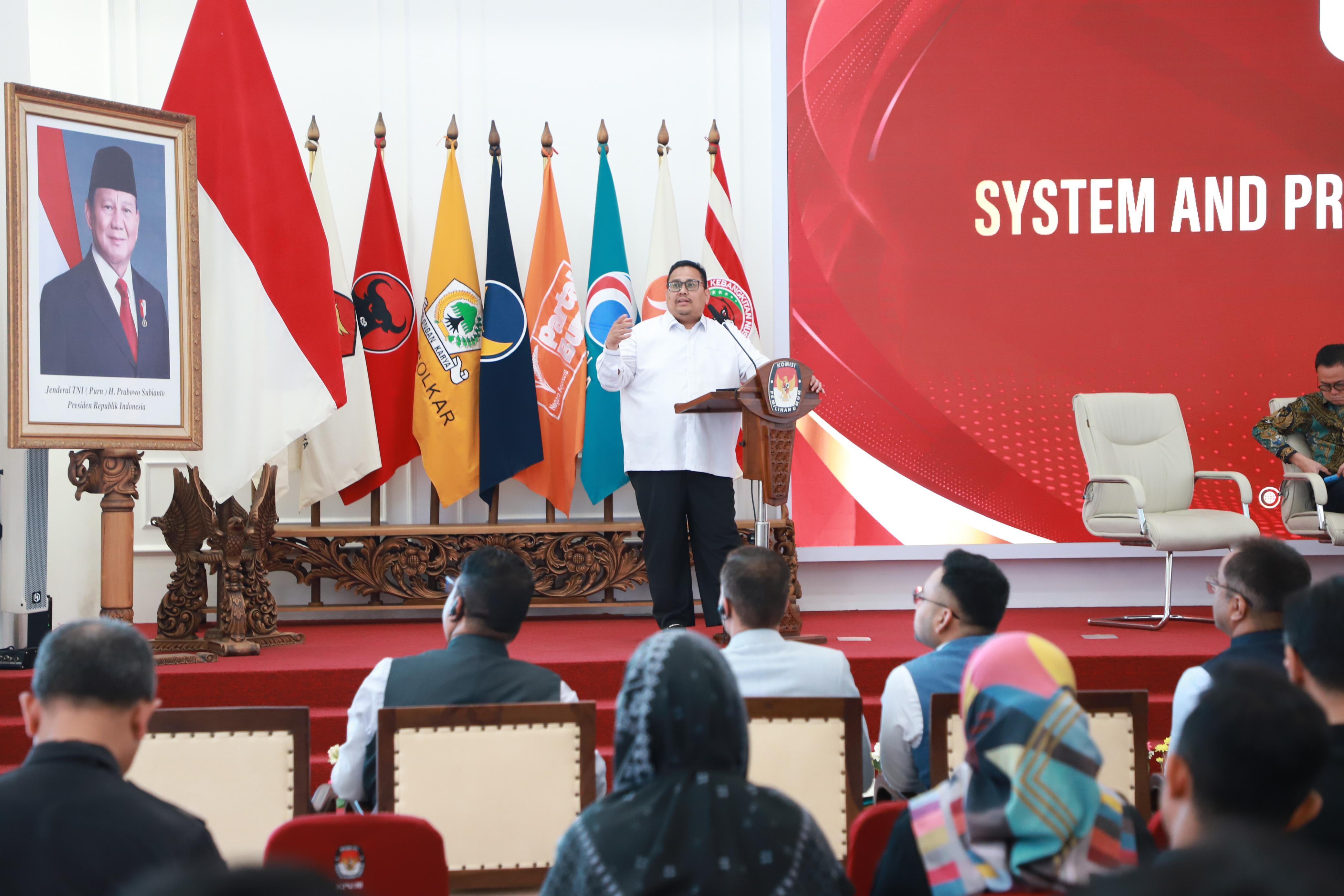 Ketua Bawaslu Rahmat Bagja dalam Diskusi tentang Sistem dan Proses Penyelenggaraan Pemilu di Indonesia, di Jakarta, Rabu (3/6/2026).