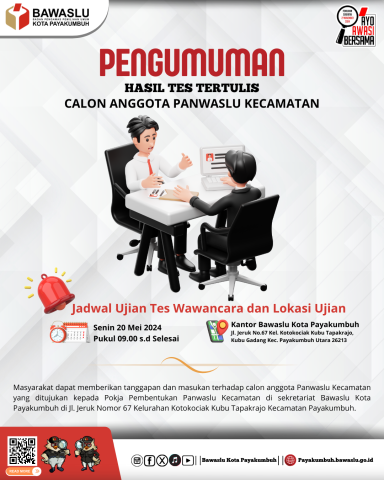 Pengumuman Tes Tertulis