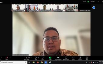 Ketua Bawaslu Rahmat Bagja saat Peluncuran dan Pengenalan LMS Bawaslu: Transformasi Pembelajaran Berbasis Teknologi, secara daring pada Rabu (28/5/2025).