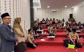 ketua dan anggota Bawaslu Kota Payakumbuh menjadi Narasumber adan Pengawas Pemilihan Umum (Bawaslu) Kota Payakumbuh menjadi Narasumber di kegiatan Kwarcab 0314