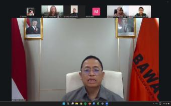 Anggota Bawaslu Puadi dalam Minggar (mingguan penanganan pelanggaran) yang digelar Bawaslu NTT melalui Zoom Meeting, Selasa (10/3/2026).