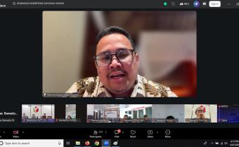 Ketua Bawaslu Rahmat Bagja saat membuka kegiatan Upgrading Kompetensi Hukum yang dilaksanakan secara daring pada Senin (8/6/2026).