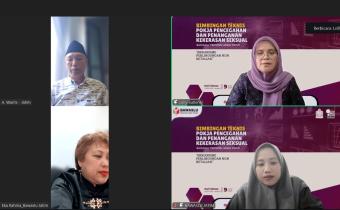 Anggota Bawaslu Lolly Suhenty saat membuka Bimbingan Teknis Pokja Pencegahan dan Penanganan Kekerasan Seksual, Mekanisme Perlindungan Non-Retaliasi oleh Bawaslu Provinsi Jawa Timur secara daring, Selasa (9/6/2026).